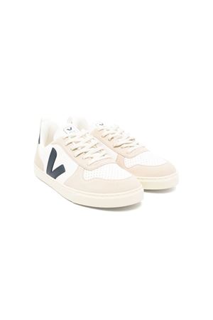 sneakers in pelle bianco VEJA KIDS | CX0503807CEXTRAWHITENAUTICOALMOND